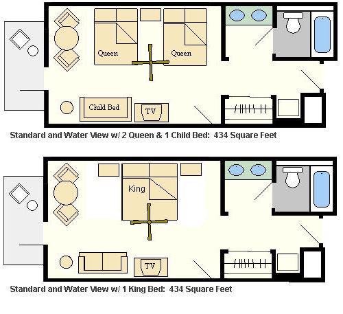 Disney BoardWalk Resort Room Configurations
