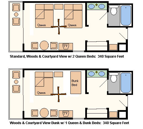 Disney Wilderness Lodge Resort Room Configurations