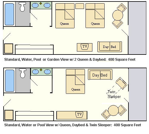 Disney Yacht Club Resort Room Configurations