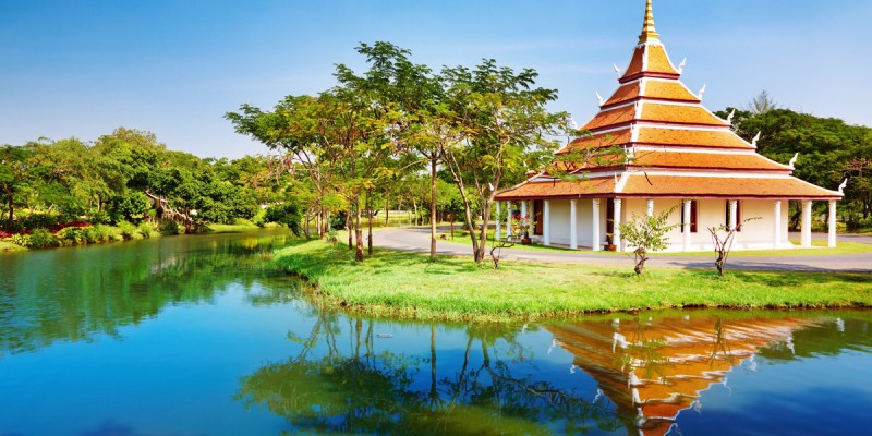 The Mondop Housing Footprints of the Lord Buddha, Thailand